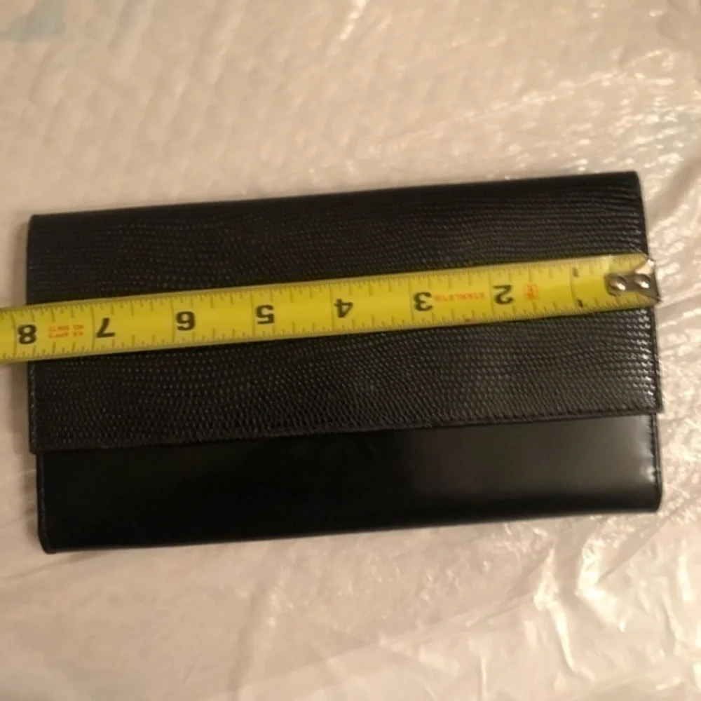 Joseph abboud black leather checkbook wallet